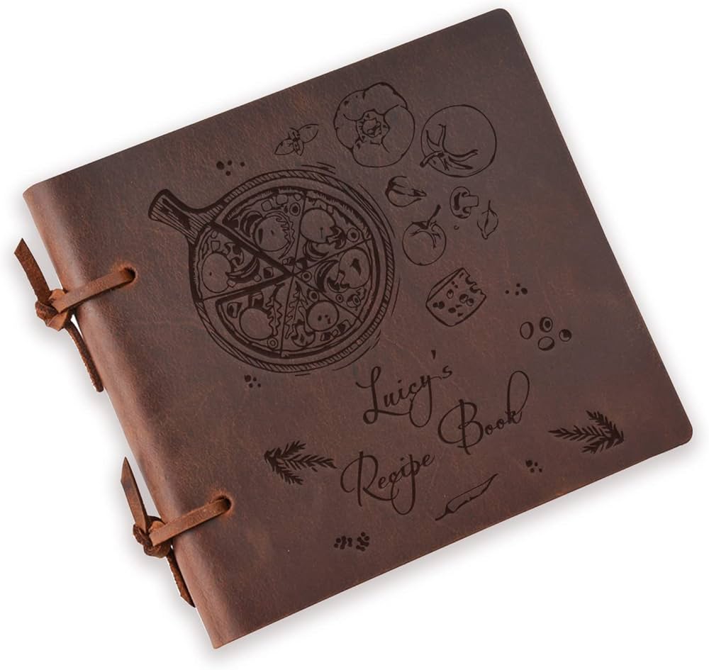 custom leather recipe book Material