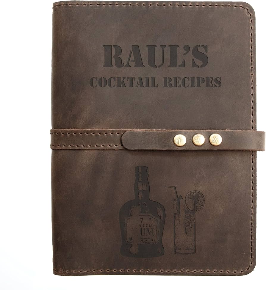 custom leather recipe book