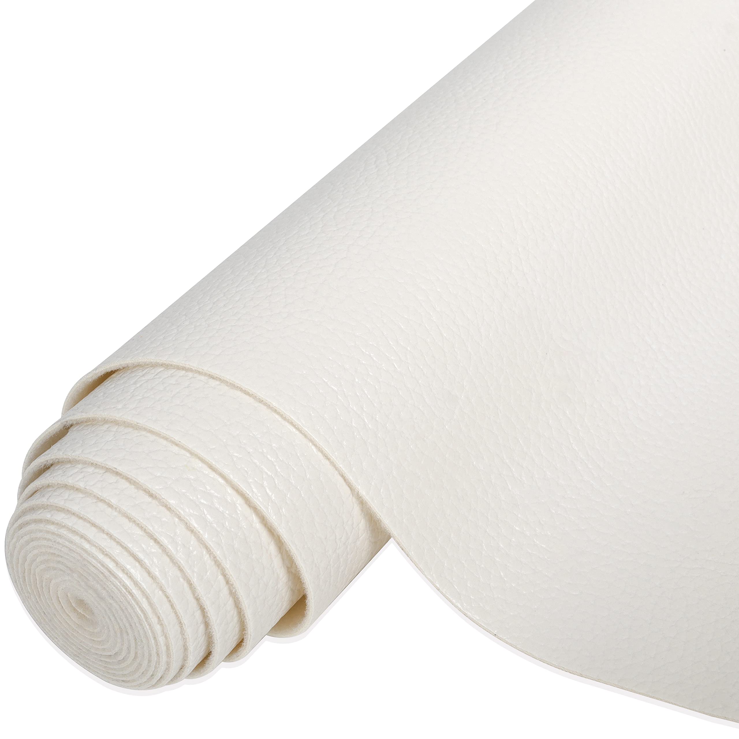 white faux leather fabric Material