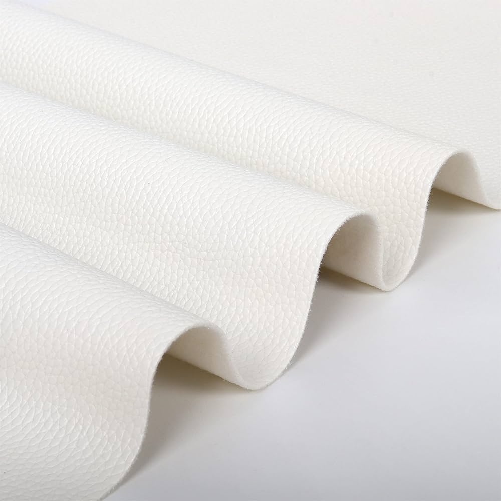 white faux leather fabric