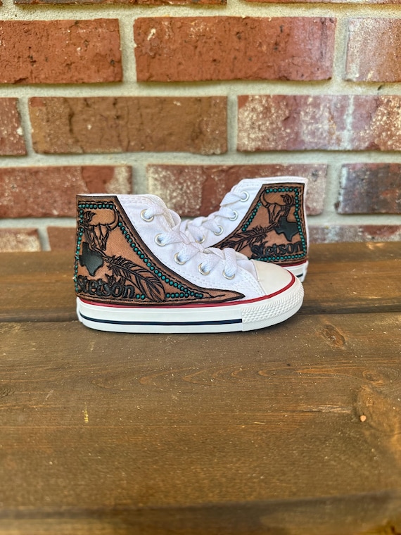 custom leather converse