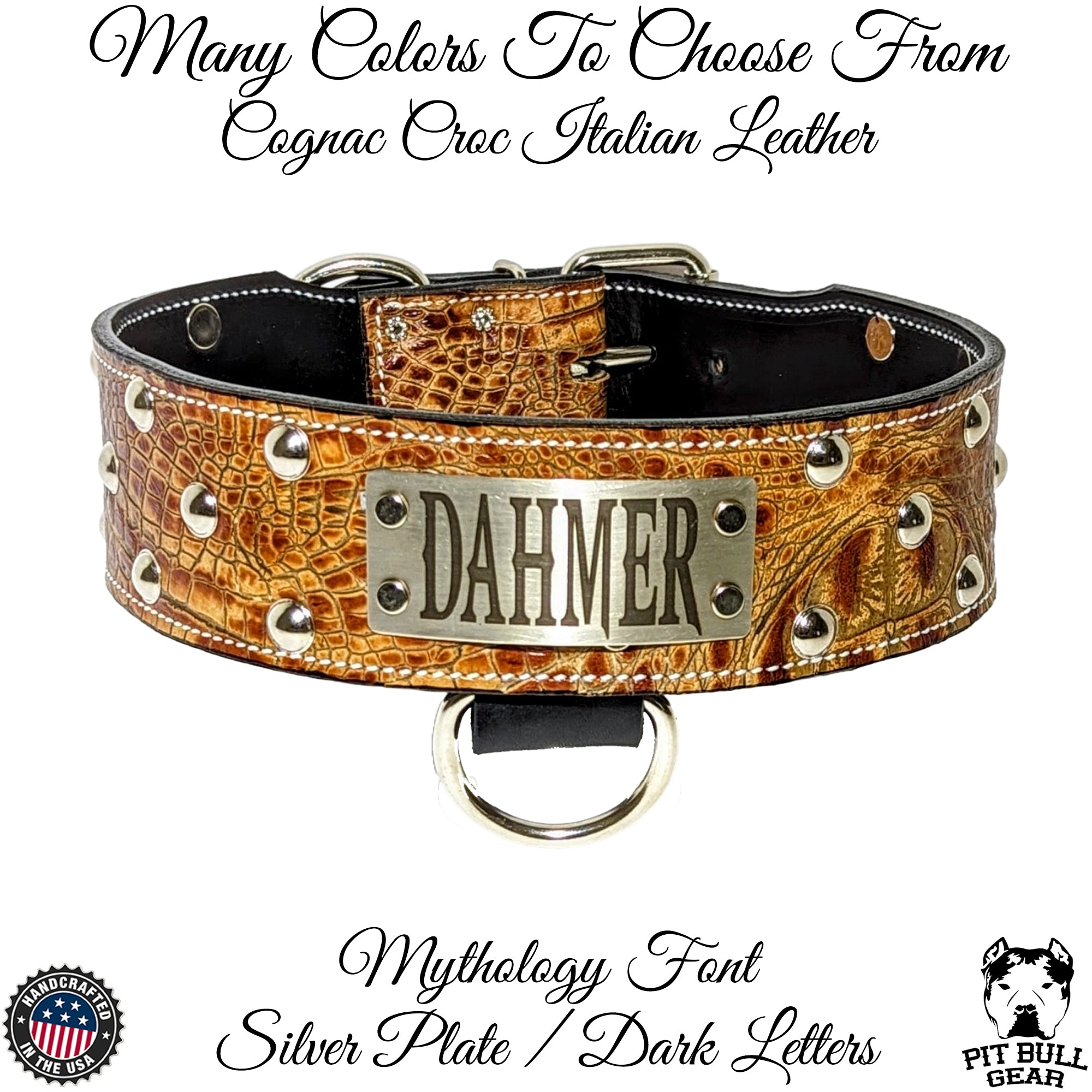 custom leather dog collars with name