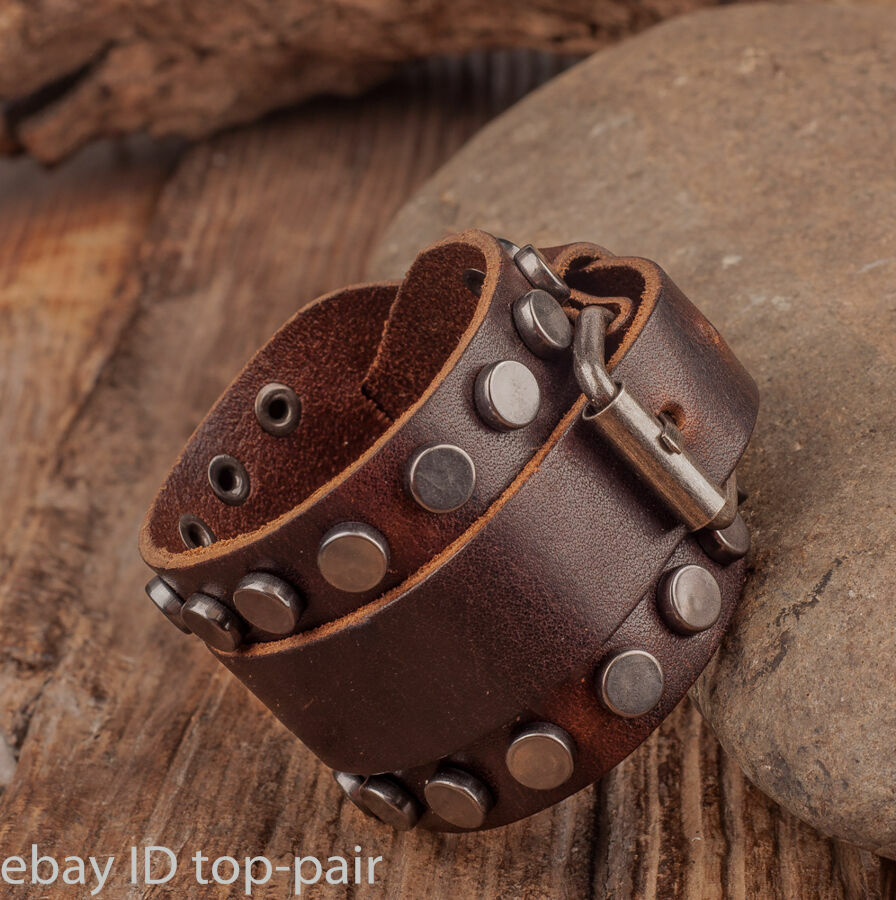 mens custom leather bracelets Material