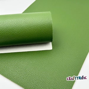 olive green leather fabric