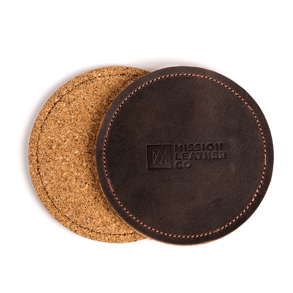 custom leather coasters Material