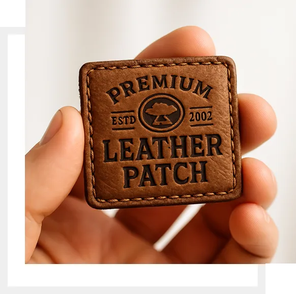 custom leather patches no minimum