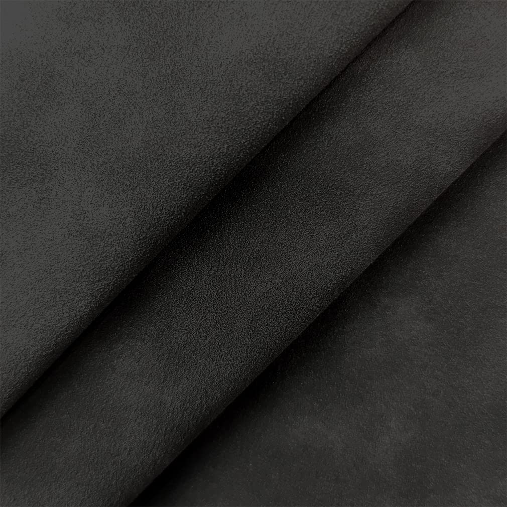 black faux suede fabric