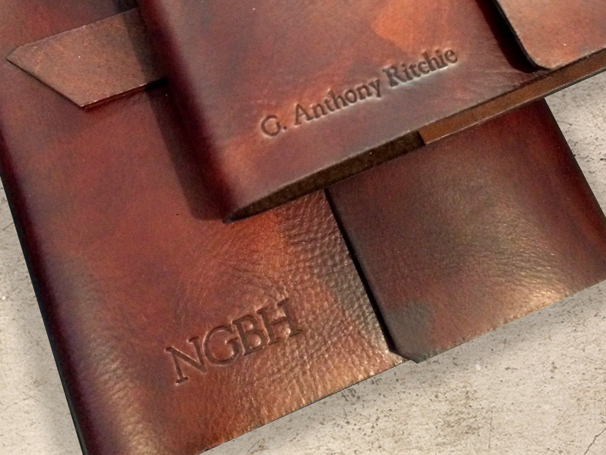 custom embossed leather journal