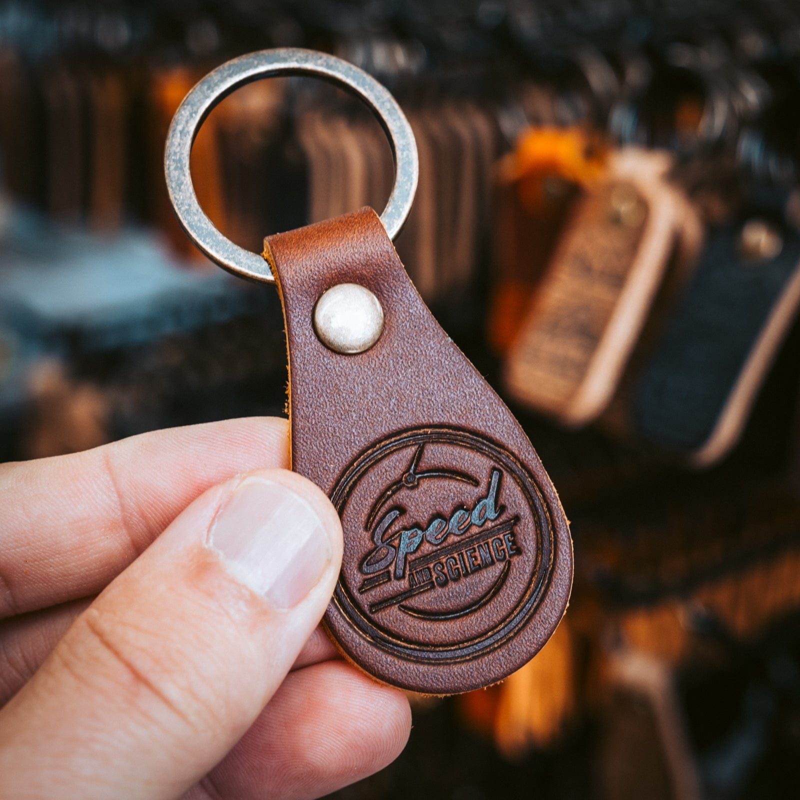 customized leather keychain