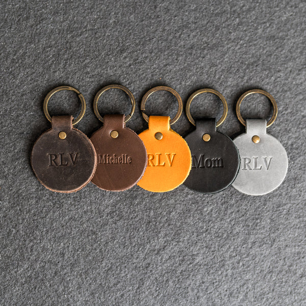 customized leather keychain