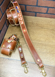 custom leather radio strap Material