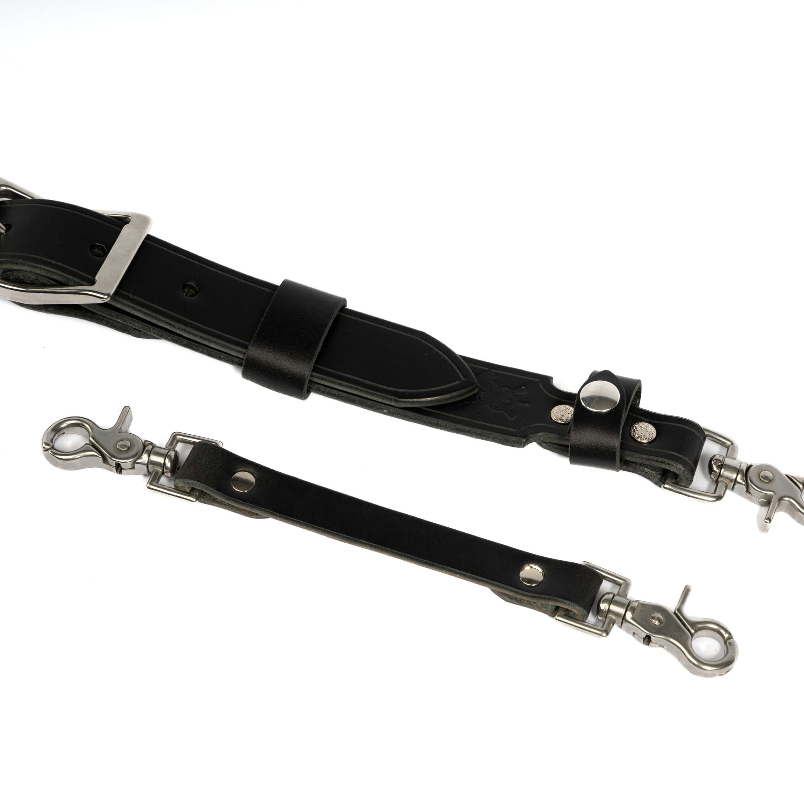 custom leather radio strap