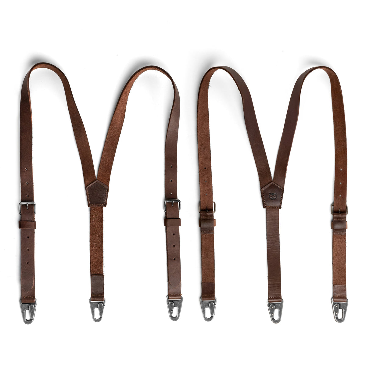 custom leather suspenders