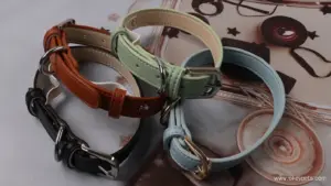 custom leather dog collars Material