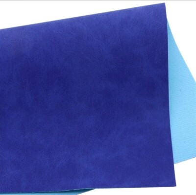 blue leather fabric