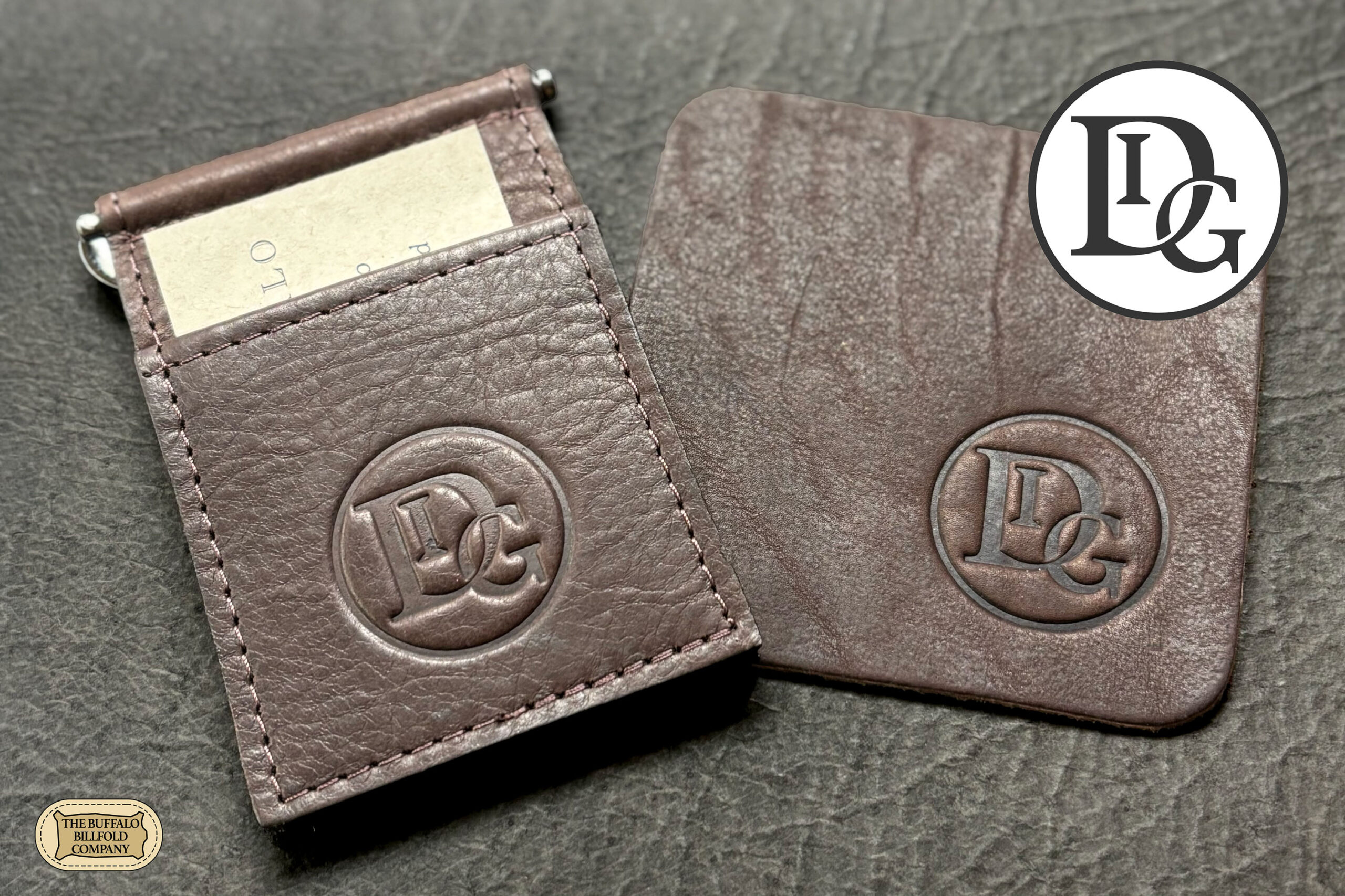 custom leather money clips