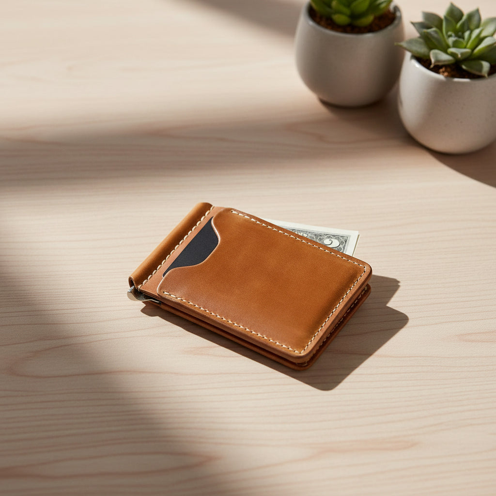 custom leather money clips