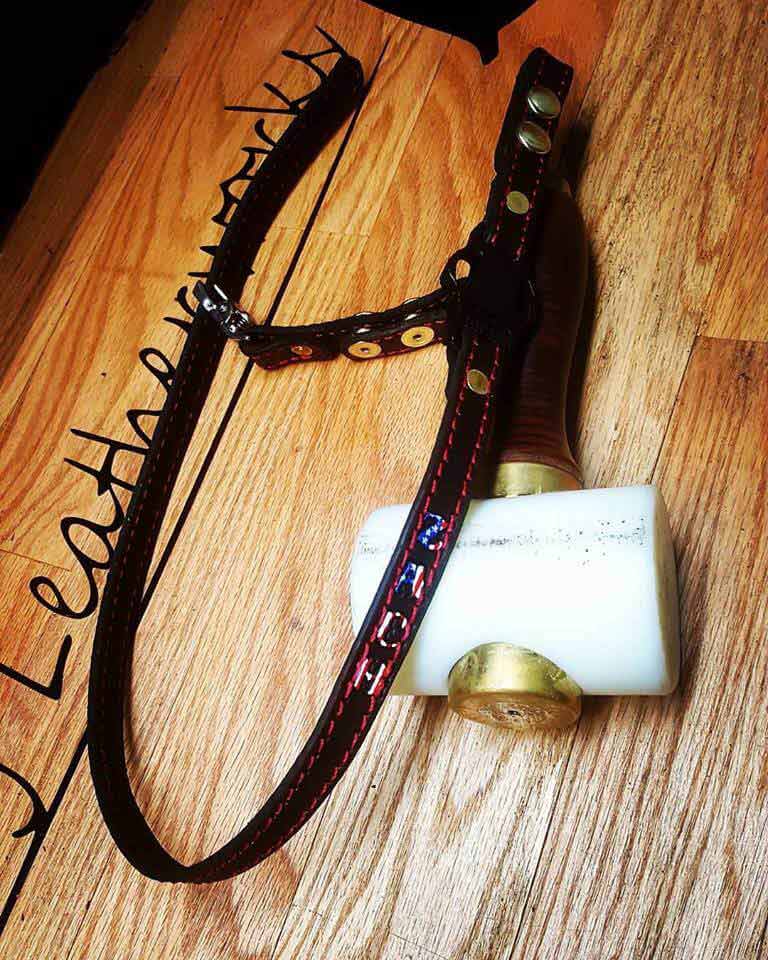 leather chin strap Material