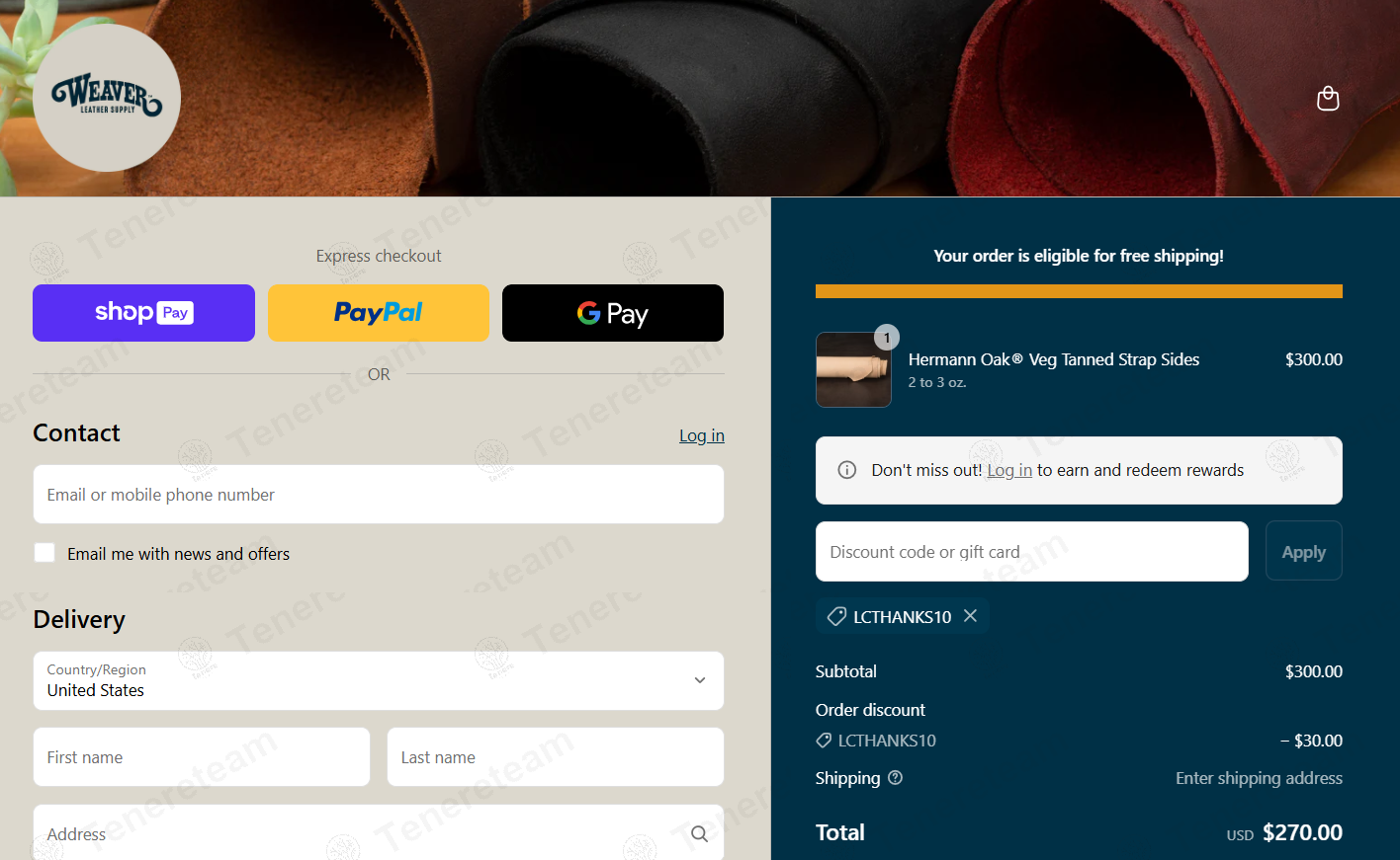 weaver leather supply discount code Material