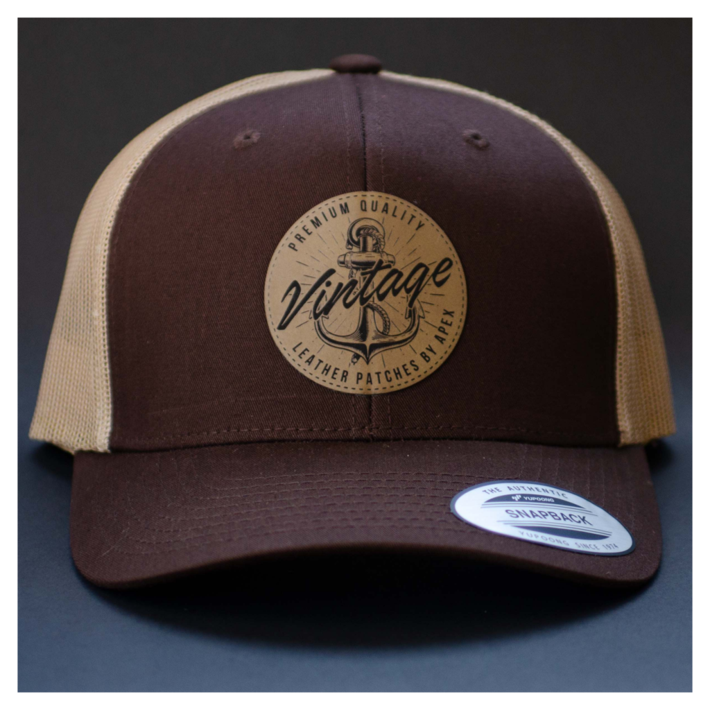 custom leather patch hats Material