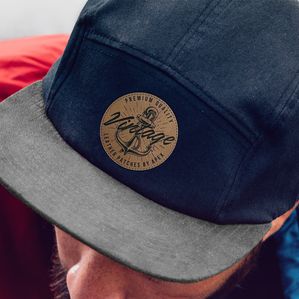 custom leather patch hats