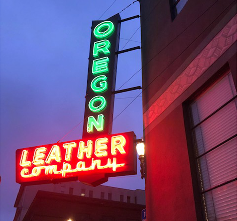 oregon leather company Material