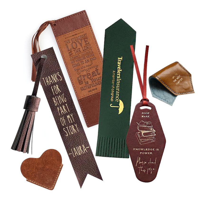 custom leather bookmarks Material
