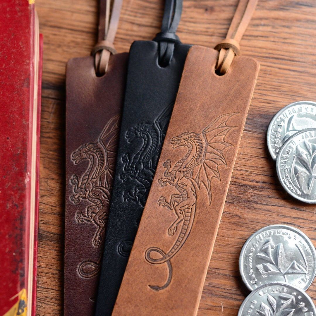 custom leather bookmarks