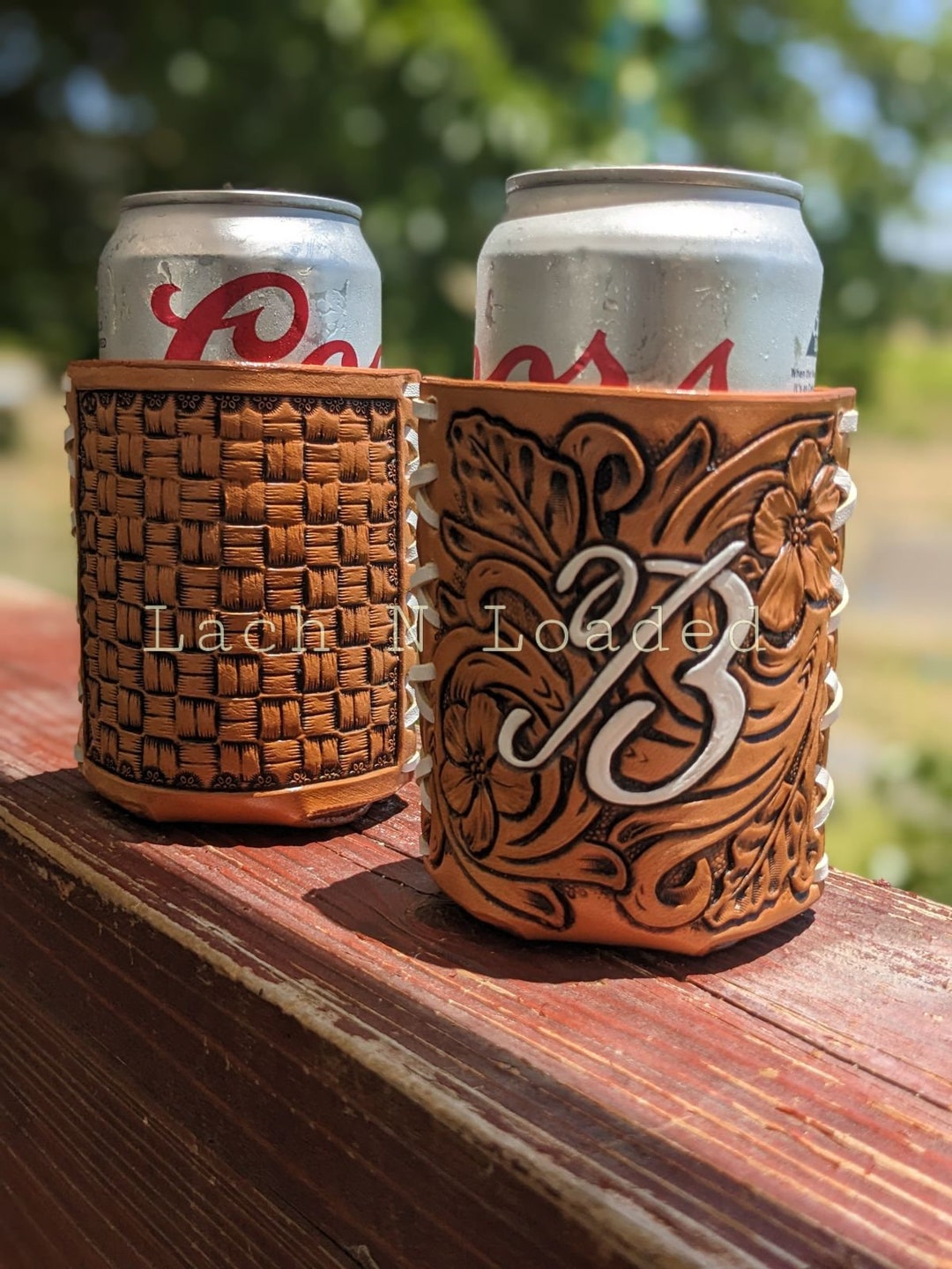 custom leather koozie Material