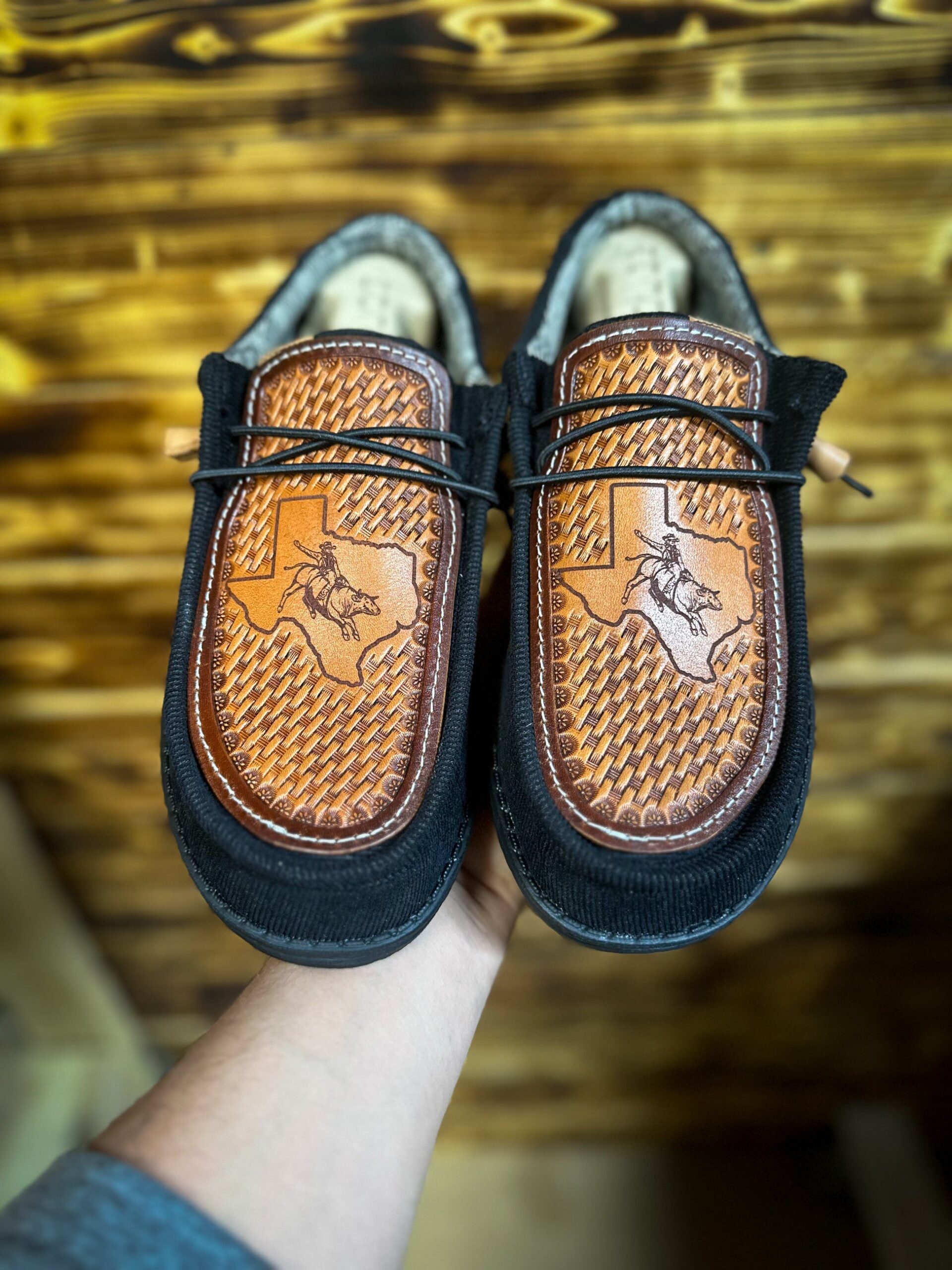 custom leather hey dudes