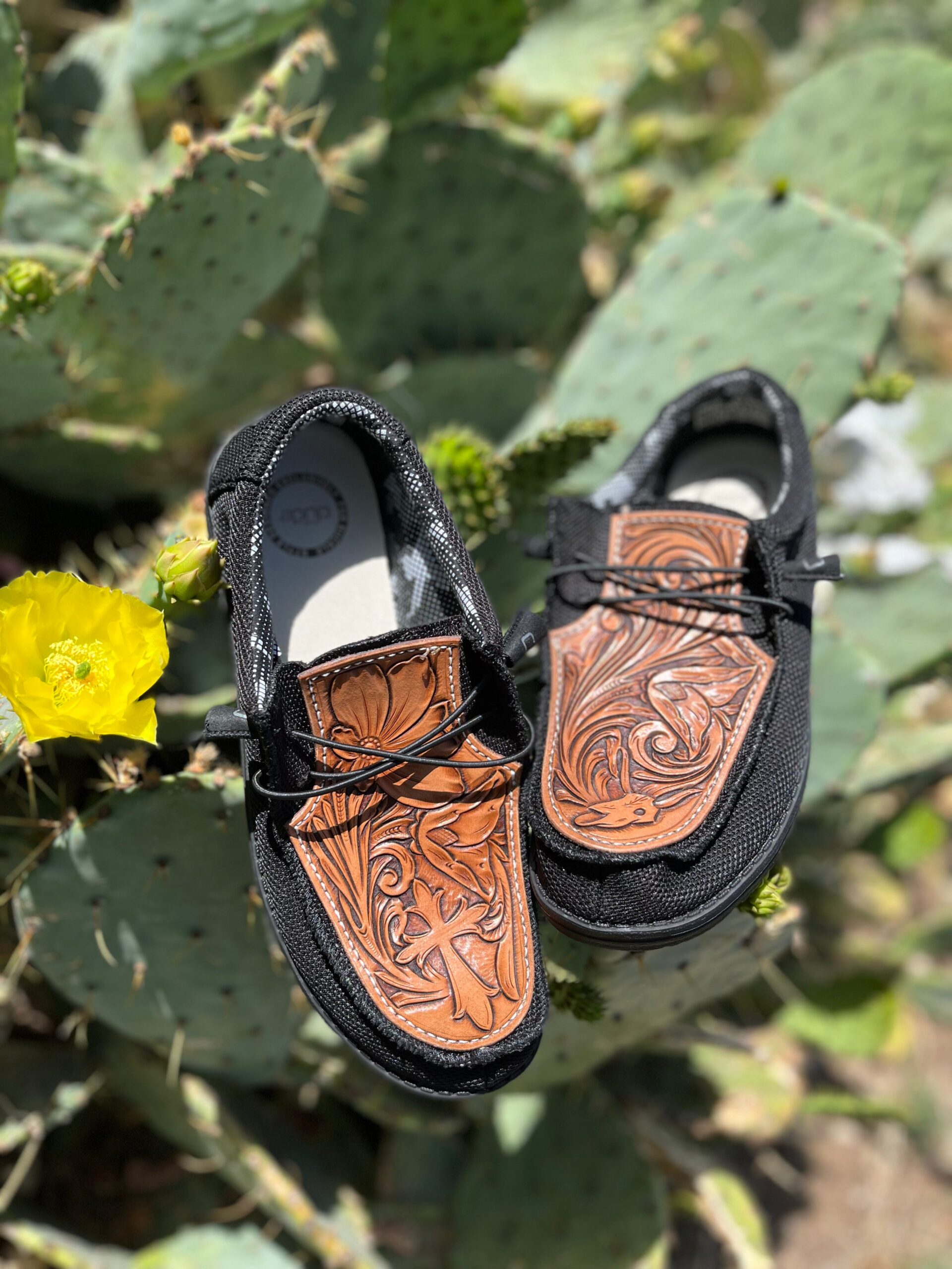 custom leather hey dudes