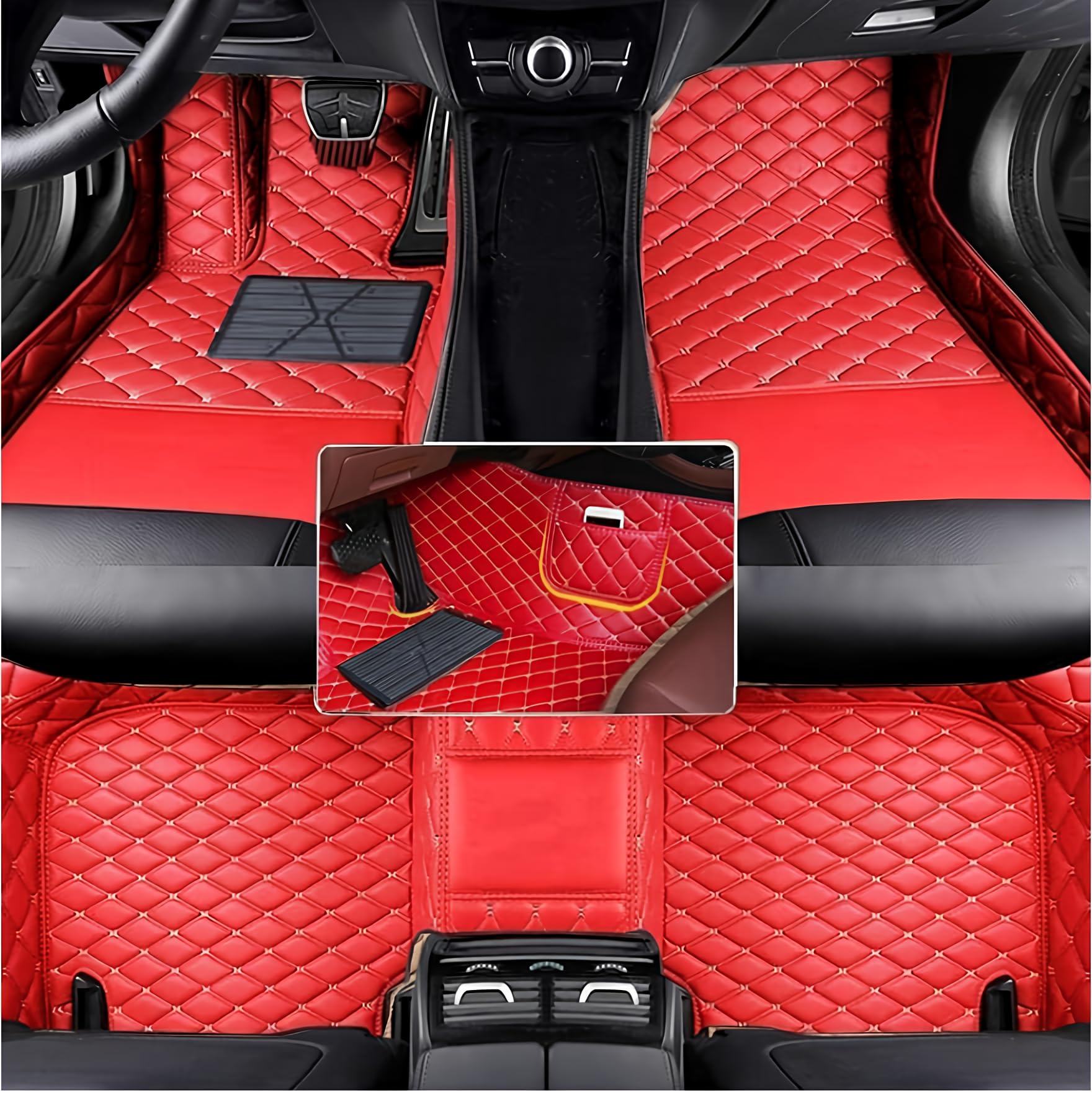 custom leather floor mats