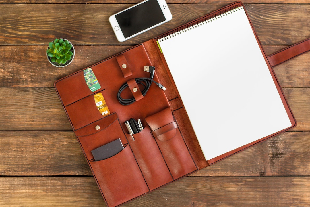 customized leather portfolio