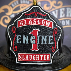 custom leather firefighter helmet shields Material