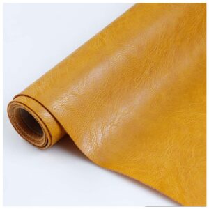 yellow faux leather fabric texture