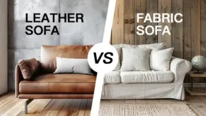 leather furniture vs fabric Material
